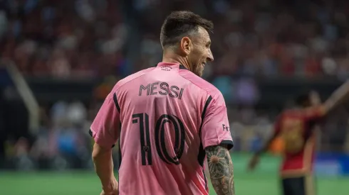 Lionel Messi com a camisa do Inter Miami. 
