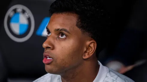 Rodrygo no banco de reservas do Real Madrid
