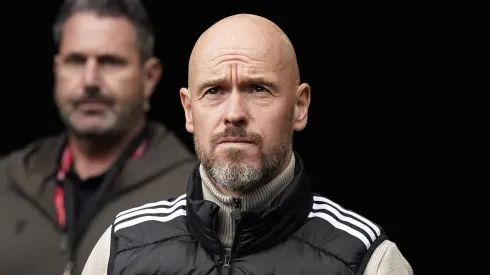 Jogador do Manchester United parece insatisfeito após atitude de ten Hag. Foto:<br />
IMAGO / Sportimage
