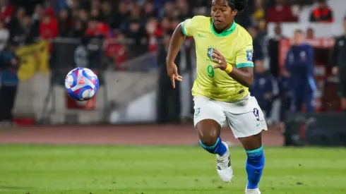 Futbol, Chile vs Brasil. Primera rueda, clasificatorias al Mundial 2026. El jugador de Brasil Endrick es fotografiado durante el partido de la primera rueda de las eliminatorias al mundial de 2026 contra Chile disputado en el estadio Nacional de Santiago, Chile. 10/10/2024 Jonnathan Oyarzun/Photosport Football, Chile vs Brazil. World Cup 2026 qualifiers. Brazil s player Endrick is pictured during a 2026 World Cup qualifier match against Chile at the National stadium in Santiago, Chile. 10/10/2024 Jonnathan Oyarzun/Photosport Chile vs Brasil, eliminatorias al mundial 2026 PUBLICATIONxNOTxINxCHI
