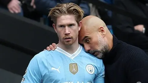 De Bruyne e Pep Guardiola no Manchester City. foto: IMAGO / Action Plus
