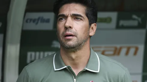 SAO PAULO, BRAZIL – OCTOBER 26: Abel Ferreira, head coach of Palmeiras looks on during a Brasileirao 2024 match between Palmeiras and Fortaleza  at Allianz Parque on October 26, 2024 in Sao Paulo, Brazil. (Photo by Alexandre Schneider/Getty Images)
