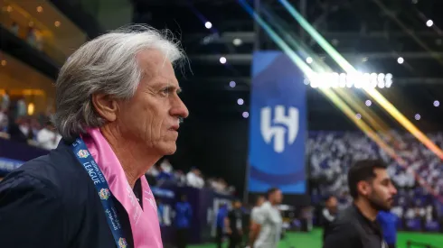 RIYADH, SAUDI ARABIA – OCTOBER 26: Jorge Jesus coach of Al Hilal looks on during the Saudi Pro League match between  Al Hilal and Al Taawoun at Kingdom Arena on October 26, 2024 in Riyadh, Saudi Arabia.  (Photo by Yasser Bakhsh/Getty Images)
