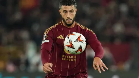 Mario Hermoso of AS Roma during the Europa League football match between AS Roma and Dynamo Kyiv at Olimpico stadium in Rome Italy, October 24, 2024. antoniettaxbaldassarre
