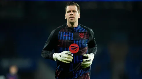 Wojciech Szczęsny com a camisa do Barcelona 
