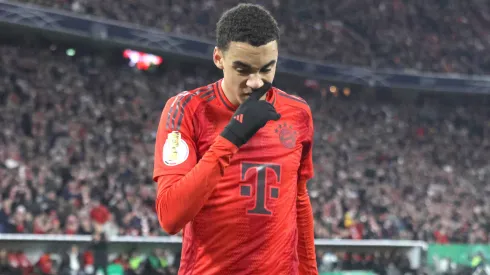 Jamal Musiala em partida pelo Bayern de Munique
