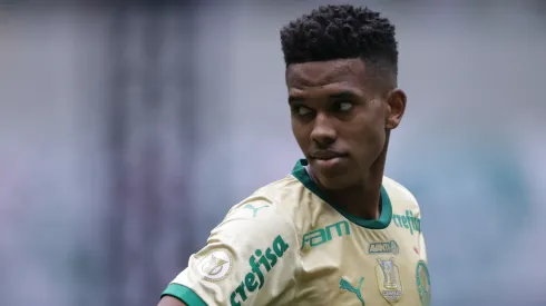 Estêvão jogador do Palmeiras durante partida contra o Fluminense no estádio Arena Allianz Parque
