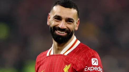 Salah, do Liverpool, ganha possível data para ser anunciado em rival do Real Madrid. (Photo by Carl Recine/Getty Images)
