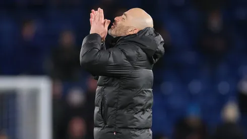 Enzo Maresca durante partida do Chelsea contra o West Ham
