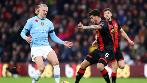 Haaland disputa lance na derrota para o Bournemouth
