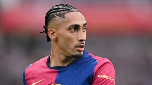 Raphinha em ação pelo Barcelona. Foto: David Ramos/Getty Images
