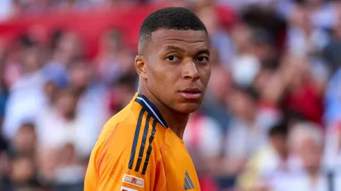 Kylian Mbappé em jogo do Real Madrid 
