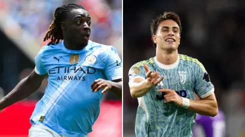 Doku e Yilmiz, estrelas de City e Juventus. Fotos: David Ramos e Kevin C. Cox
