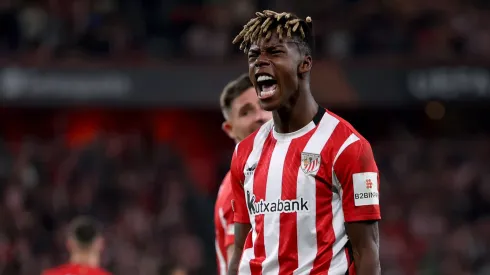 Nico Williams comemora pelo Athletic Club
