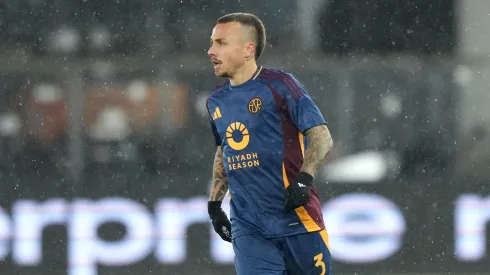 Angeliño em jogo da Roma. Foto: Alex Bierens de Haan/Getty Images
