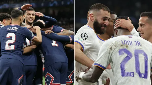 jogadores do psg  e jogadores do real madrid   (Photo by Gonzalo Arroyo Moreno/Getty Images) 
