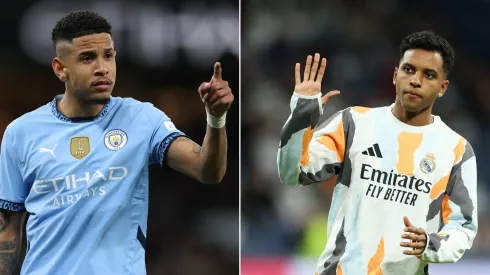 Savinho, do Manchester City  Michael Steele/Getty Images | Rodryo, do Real Madrid. Foto:  Florencia Tan Jun/Getty Images
