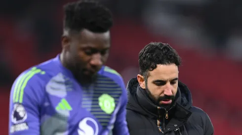 Onana e Ruben Amorim, do Manchester United (Foto: Stu Forster/Getty Images)
