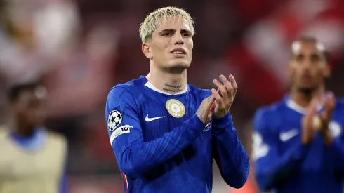 Garnacho após jogo do Chelsea. (Foto: Maja Hitij/Getty Images)
