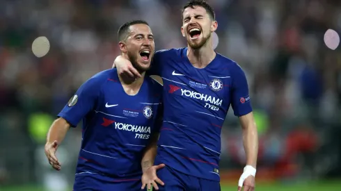 Hazard e Jorginho em ação pelo Chelsea (Alex Grimm/Getty Images)
