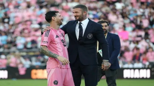 David Beckham e Messi após a conquista do Inter Miami da Audi MLS Cup 2025 – Elsa/Getty Images