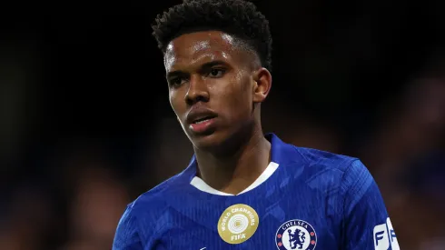 Estêvão em campo com as cores do Chelsea. Foto: Justin Setterfield/Getty Images