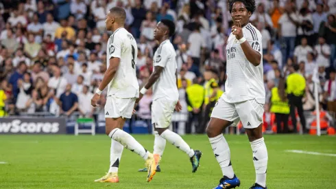 Endrick comemora golo pelo Real Madrid. Foto: Imago
