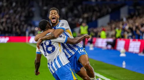 Brighton festeja vitória contra o Tottenham. Foto: Imago
