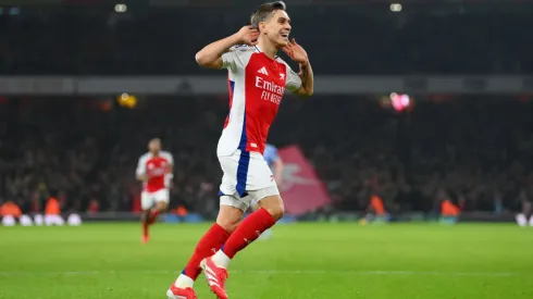 Trossard celebrou o golo da vitória do Arsenal. Foto: Getty Images
