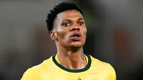 Kwayiba abriu o marcador em África do Sul x Moçambique. Foto: Bafafa Bafana
