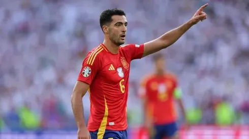 Mikel Merino em ação pela Espanha na Euro 2024. Foto: Getty Images
