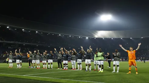 Bayer Leverkusen festeja vitória contra o Feyenoord. Foto: Imago
