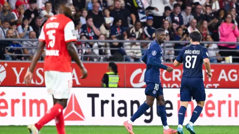  Ousmane Dembélé e João Neves, jogadores do PSG. Foto: Imago
