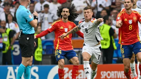  Toni Kroos e Marc Cucurella. Foto: Imago
