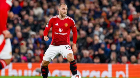 Christian Eriksen durante o empate do Manchester United com Twente. Foto: Imago
