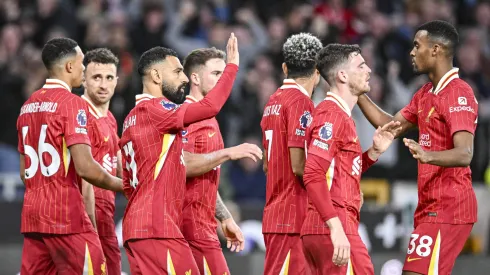 Liverpool festeja vitória contra o Wolverhampton. Foto: Imago
