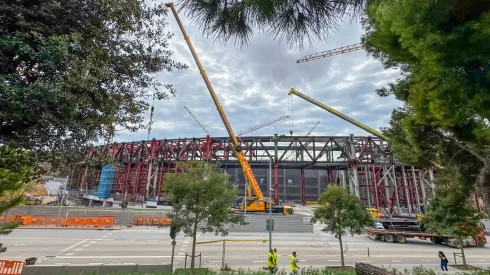 Camp Nou, estádio do Barcelona, em obras. Foto: Imago
