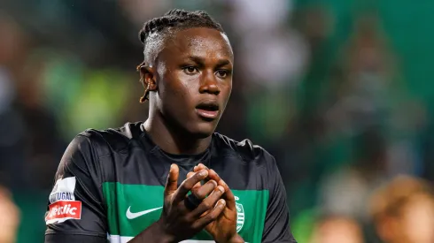 Geovany Quenda em ação pelo Sporting. Foto: Imago
