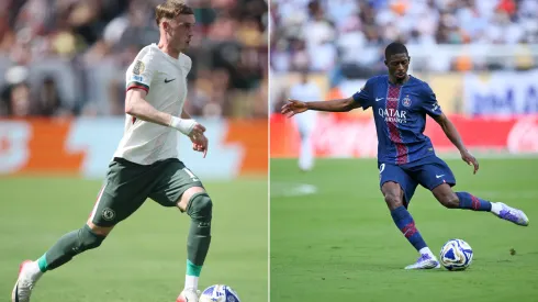 Chelsea x PSG: Palmer e Dembélé. Fotos: Getty Images
