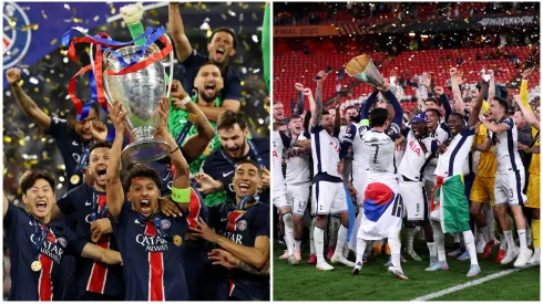 PSG e Tottenham vão disputar entre si a Supertaça Europeia 2025. Fotos: Getty Images
