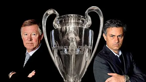 Free usage Composite picture . FA Cup preview. photography Russell Cheyne. Managers Sir Alex Ferguson (Manchester Utd) and Jose Mourinho (Chelsea) and FA Cup