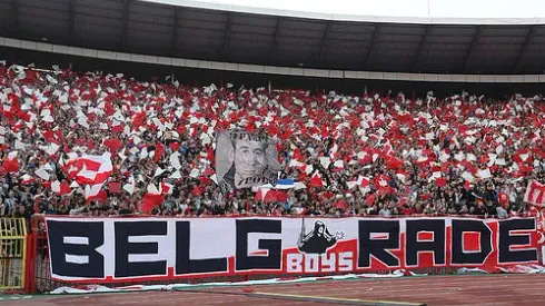 Partizan Fans Set Stadium On Fire