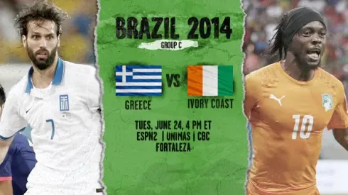 Greece vs Ivory Coast: Starting Lineups And World Cup Open Thread