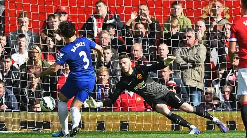 during the Barclays Premier League match between Manchester United and Everton at Old Trafford on October 5, 2014 in Manchester, England.