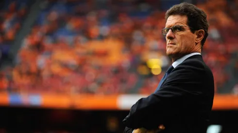 AMSTERDAM, NETHERLANDS - AUGUST 12: England Manager Fabio Capello looks on prior to the International Friendly between Netherlands and England at the Amsterdam Arena on August 12, 2009 in Amsterdam, Netherlands. (Photo by Michael Regan/Getty Images) *** Local Caption *** Fabio Capello