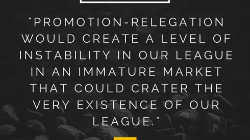 Are you for or against promotion/relegation in US soccer