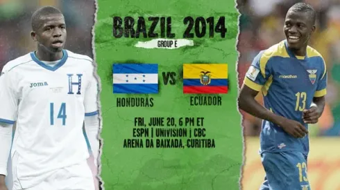 Ecuador vs Honduras, Starting Lineups and World Cup Open Thread