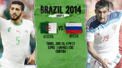 Algeria vs Russia, Starting Lineups and World Cup Open Thread