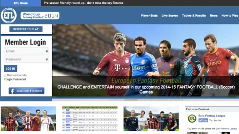 New European Fantasy Soccer League Opens Today