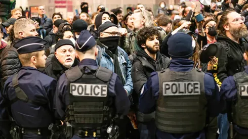 French stadium installs metal fences amid fear of Macron protests